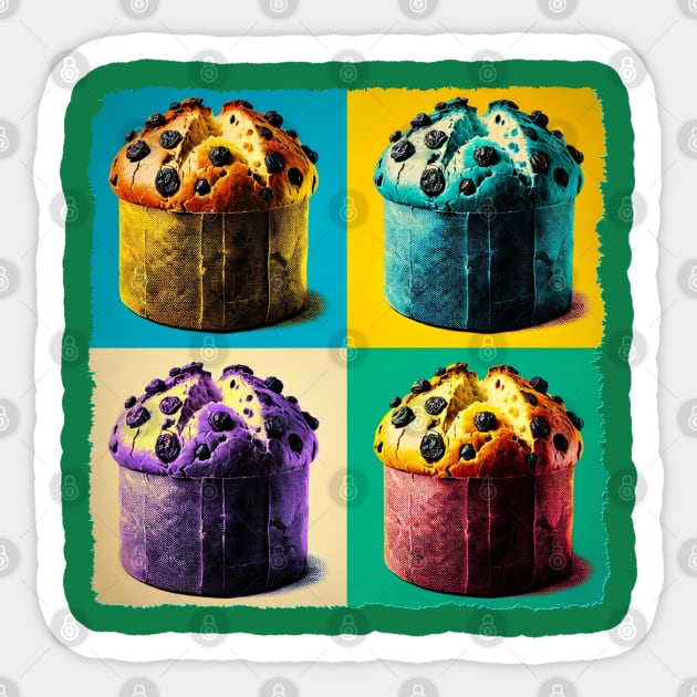 Pop Art Panettone: Italian Christmas Brilliance Sticker by PawPopArt